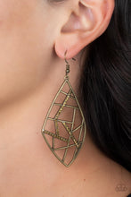 Load image into Gallery viewer, Paparazzi 🔆 Geo Grid - Brass Earrings
