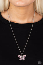 Load image into Gallery viewer, Paparazzi 🔆 Free-Flying Flutter - Pink Necklace
