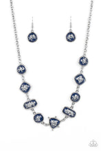 Load image into Gallery viewer, oak-sisters-jewelry-fleek-and-flecked-blue-necklace-paparazzi-accessories-by-lisa
