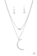 Load image into Gallery viewer, oak-sisters-jewelry-modern-moonbeam-silver-necklace-paparazzi-accessories-by-lisa
