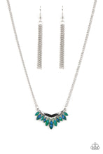 Load image into Gallery viewer, oak-sisters-jewelry-flash-of-fringe-green-necklace-paparazzi-accessories-by-lisa
