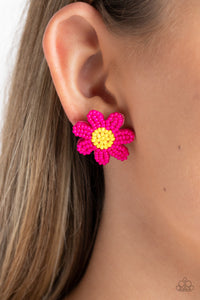 Paparazzi 🔆 Sensational Seeds - Pink Post Earrings