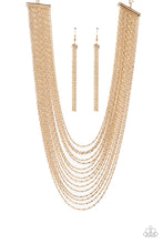 Load image into Gallery viewer, oak-sisters-jewelry-cascading-chains-gold-necklace-paparazzi-accessories-by-lisa
