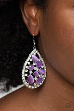 Load image into Gallery viewer, Paparazzi 🔆 Cats Eye Class - Purple Earrings
