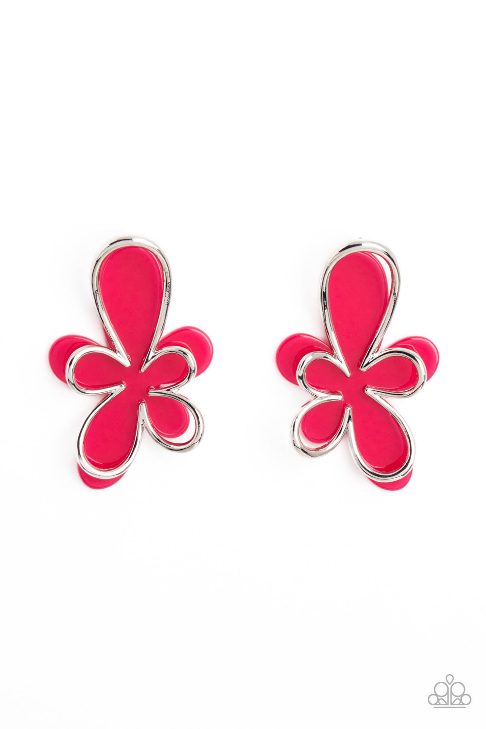 oak-sisters-jewelry-glimmering-gardens-pink-post earrings-paparazzi-accessories-by-lisa