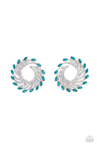 oak-sisters-jewelry-firework-fanfare-blue-post earrings-paparazzi-accessories-by-lisa