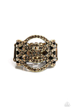 Load image into Gallery viewer, oak-sisters-jewelry-interlocked-impression-brass-ring-paparazzi-accessories-by-lisa
