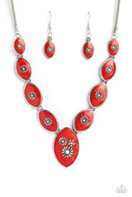 Load image into Gallery viewer, oak-sisters-jewelry-pressed-flowers-red-paparazzi-accessories-by-lisa
