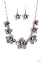 Load image into Gallery viewer, oak-sisters-jewelry-free-floral-pink-necklace-paparazzi-accessories-by-lisa
