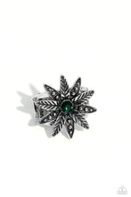 Load image into Gallery viewer, oak-sisters-jewelry-sunflower-season-green-ring-paparazzi-accessories-by-lisa
