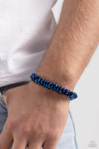 Paparazzi 🔆Monochromatic Mechanic - Blue Mens Bracelet