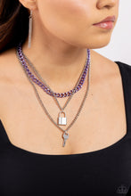 Load image into Gallery viewer, Paparazzi 🔆Locked Labor - Purple Necklace
