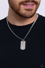Load image into Gallery viewer, Paparazzi 🔆 Glitzy Gauge - White Mens Necklace
