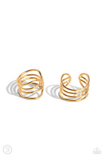 Load image into Gallery viewer, oak-sisters-jewelry-linear-leader-gold-post earrings-paparazzi-accessories-by-lisa
